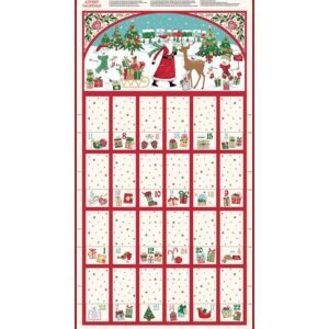 Makower Christmas Wishes Advent Calendar Fabric Panel 039/1 3