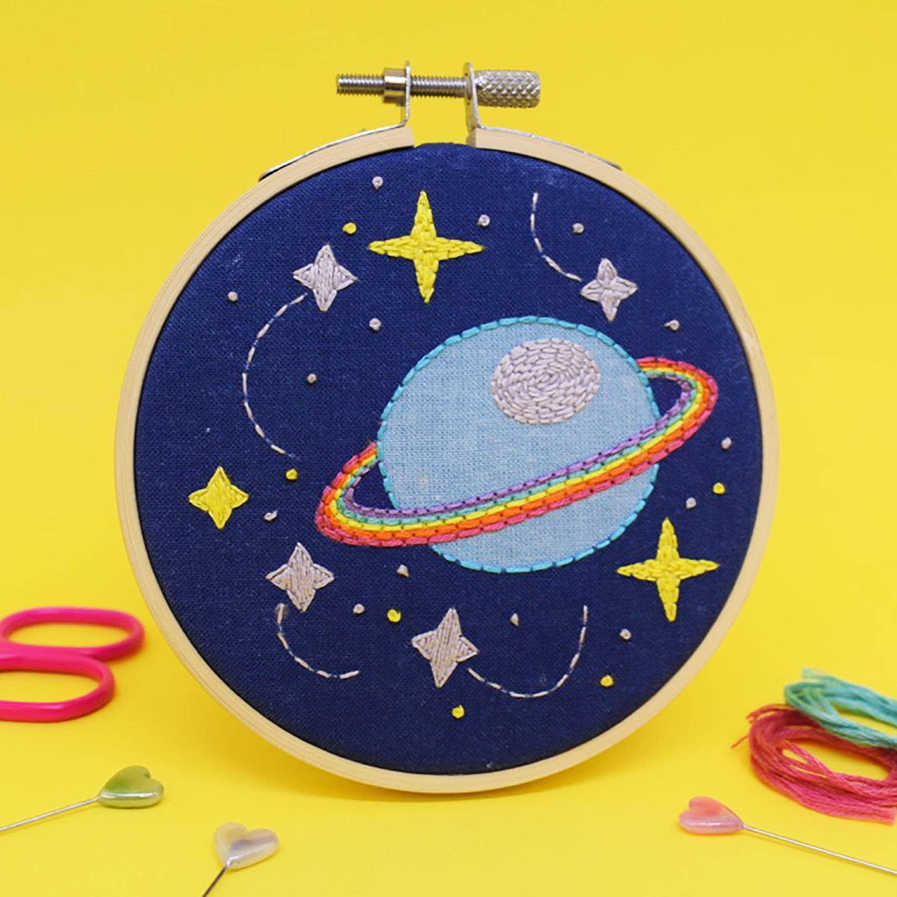 Galaxy 4 inch embroidery craft kit