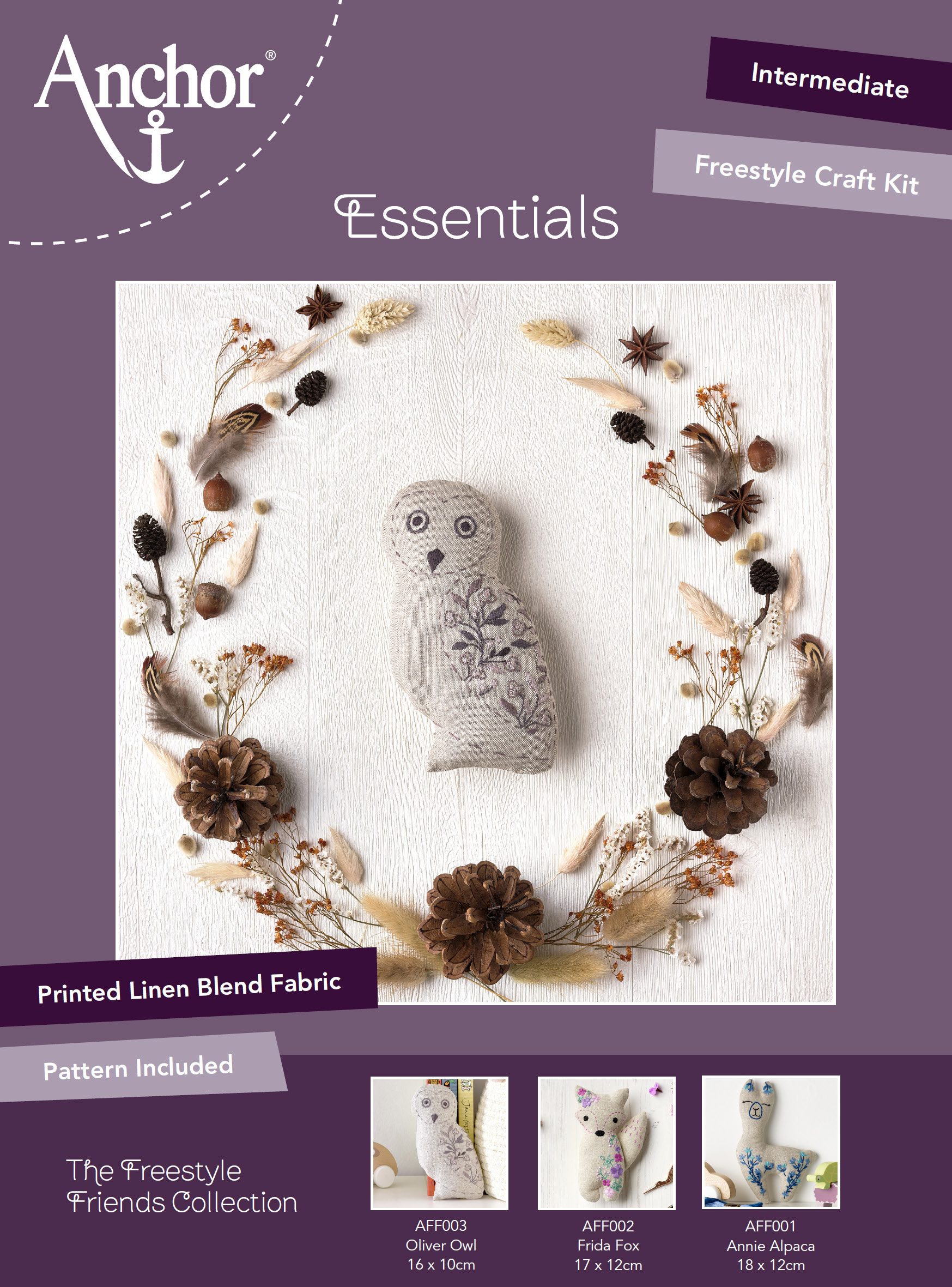 Embroidery Kit – Freestyle Friends – Oliver Owl