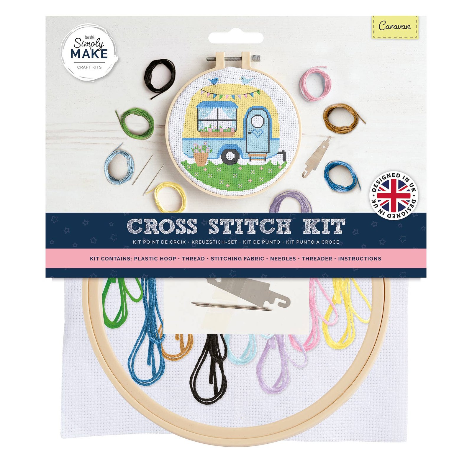 Simply Make – Cross Stitch Craft Kit – Caravan Design
