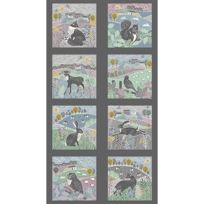Makower Heather And Sage Panel 2535/1 Patchwork & Quilting Fabric 6 Makower Heather And Sage Panel 2535/1