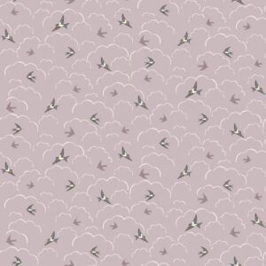 Makower Heather And Sage Swallows 2531/L