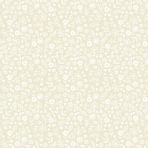 Makower Essentials Doodle Ditzy Light Cream 1911/Q2