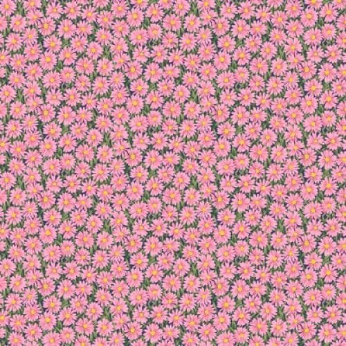 Makower Summer Garden Daisies Pink