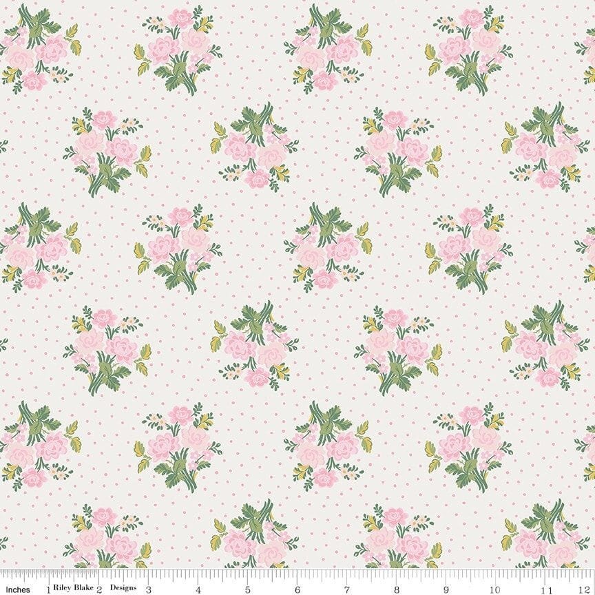 Riley Blake Milk and Honey – Flowers Cream