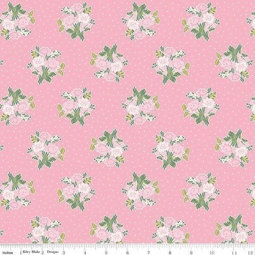 Riley Blake Milk and Honey – Flowers Pink