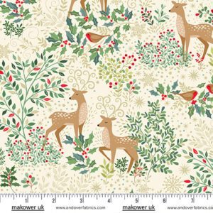 Andover Enchanted Dasher Cream 026/Q Patchwork & Quilting Fabric