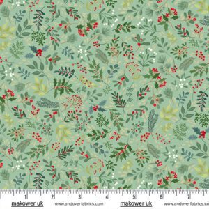 Andover Enchanted Foliage Light Green 030/G2 Patchwork & Quilting Fabric