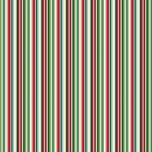 Makower Christmas Wishes Stripe 037/1 Patchwork & Quilting Fabric