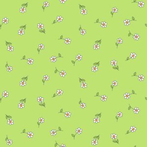 Makower Flutter Daisy Green 2/1036G Patchwork & Quilting Fabric