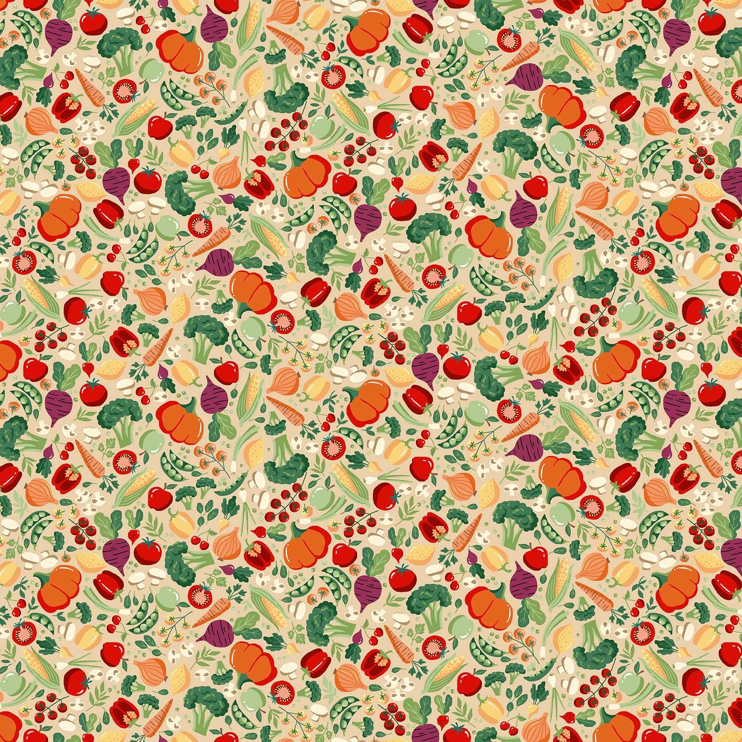 Makower Fun on The Farm Market Cream 066/Q