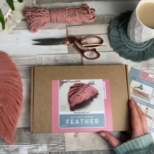 Macrame Kit – Pink Feather – Make Your Own Boho Decoration.