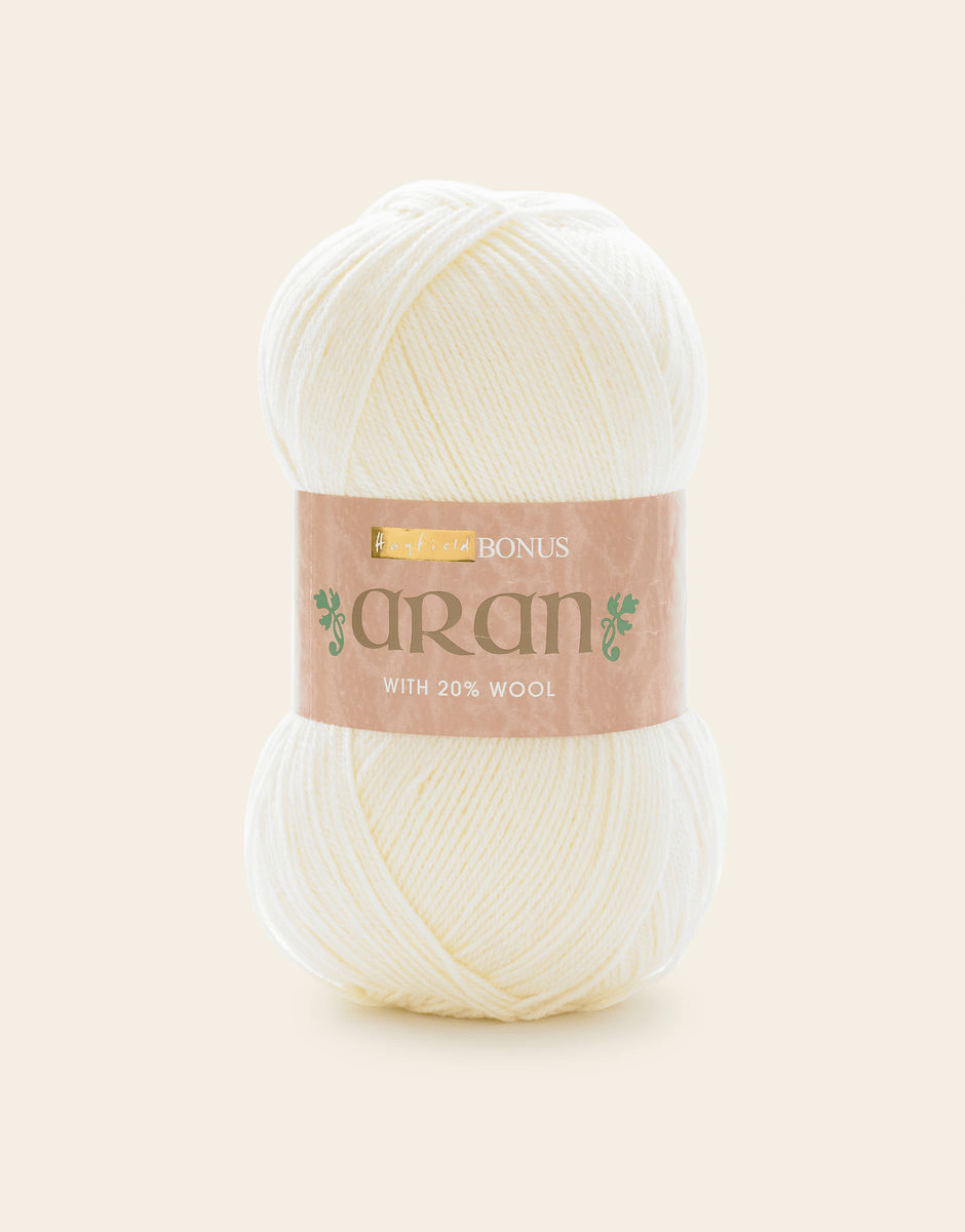 Hayfield Bonus With Wool Aran 400g – Ivory Aran – 962