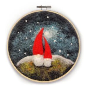 Nordic Gnomes Needle Felting Craft Kit in Hoop