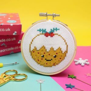 Christmas Pudding mini 3″ cross stitch craft kit