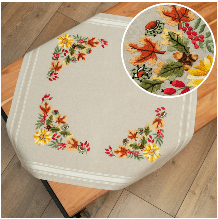 Duftin Embroidery Kit – Table Cloth 70×80 cm Autumn