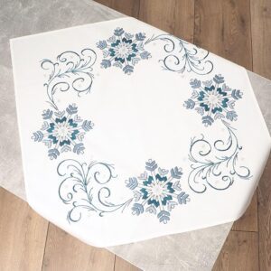 Duftin Embroidery Kit – Table Cloth 72×72 cm Snowflake Dream