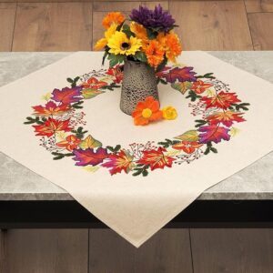 Duftin Embroidery Kit – Table Cloth 72×72 cm Autumn Colors