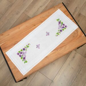 Duftin Butterfly Embroidery DIY Table Runner Kit, 40 x 100 cm