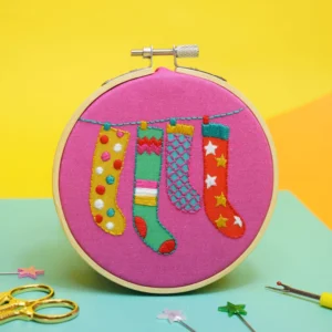 Jolly Stockings Mini Embroidery Kit