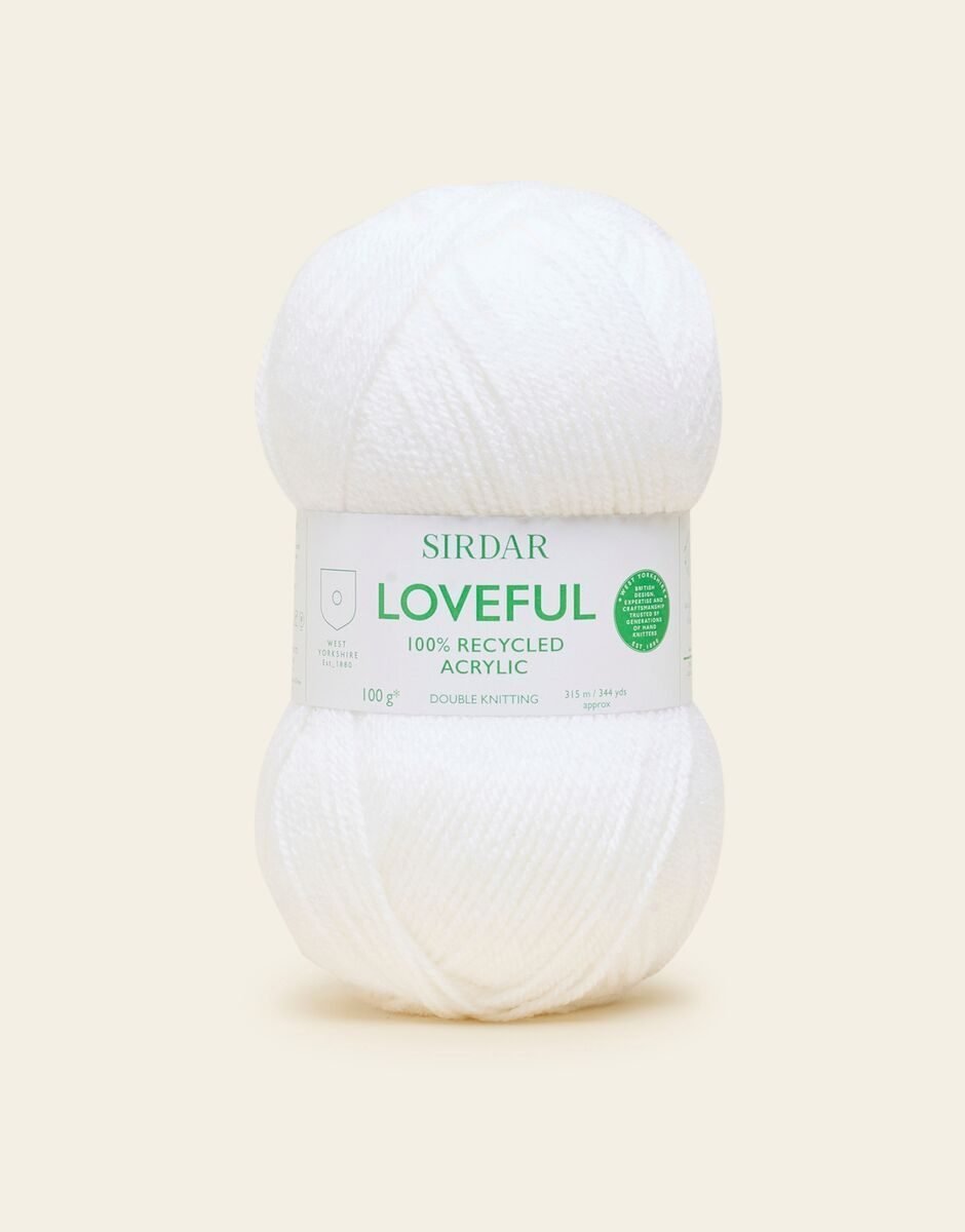 Sirdar Loveful Recycled Acrylic DK 100g – Ice – 113