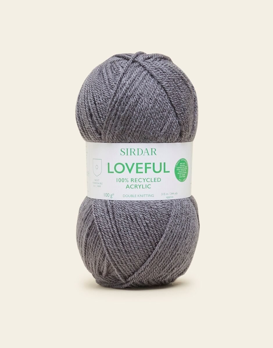 Sirdar Loveful Recycled Acrylic DK 100g – Charcoal – 112