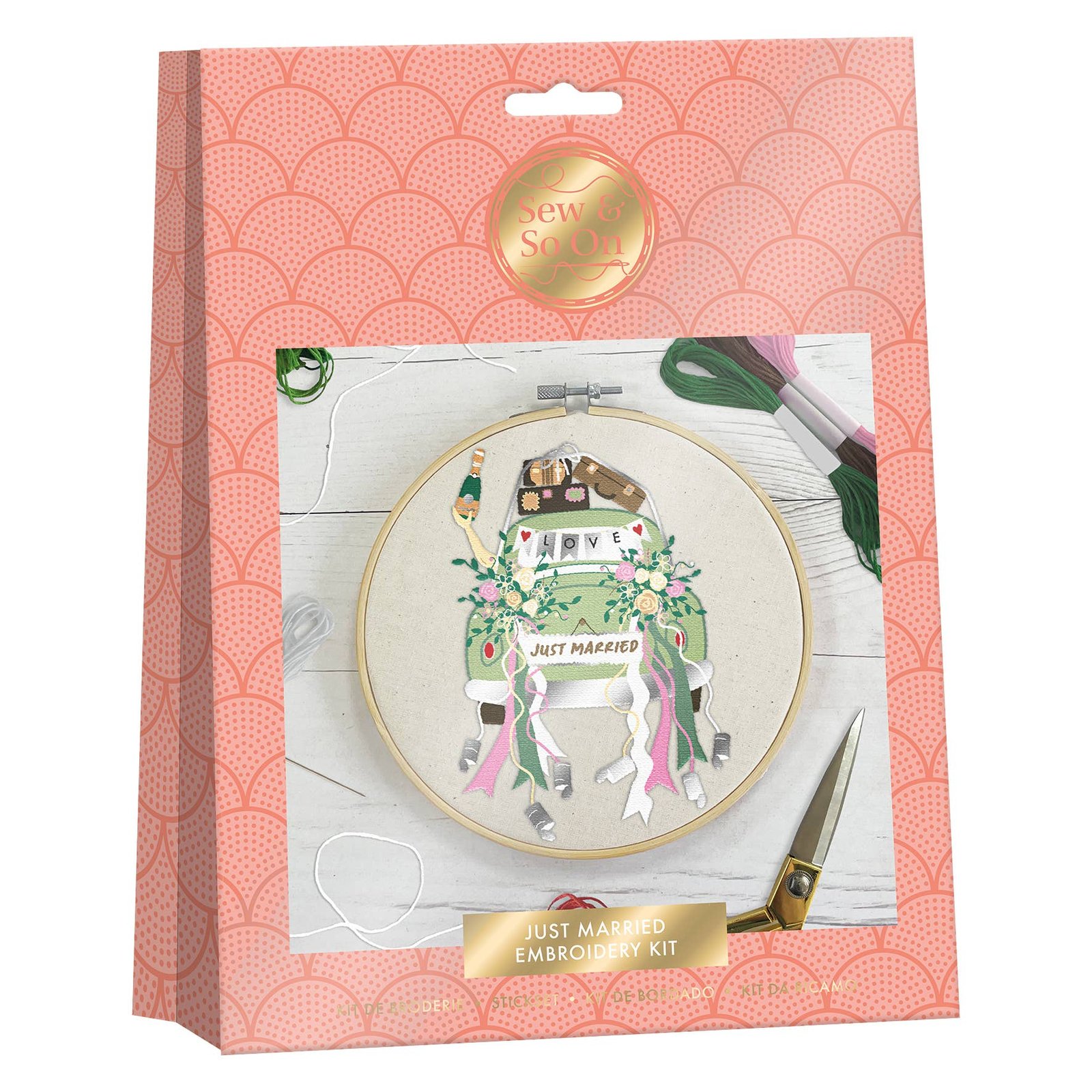 Sew & So On Embroidery Wedding Craft Kit Just Married