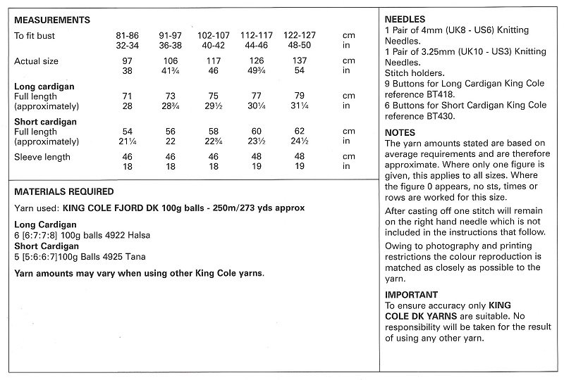 King-Cole-6089-Instructions