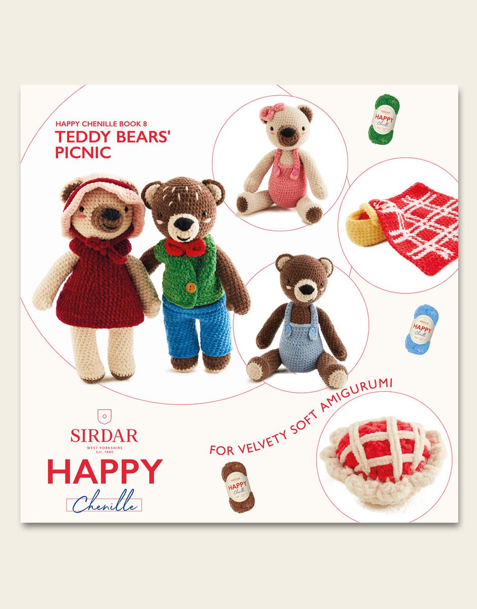 Sirdar Happy Chenille Teddy bears picnic book 8