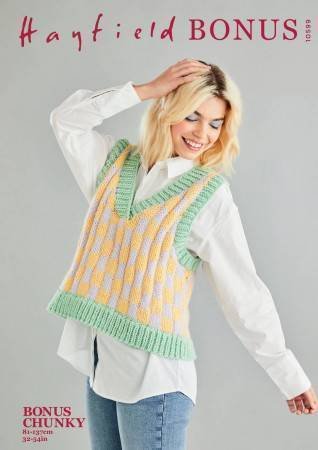 Hayfield Vest Knitting Pattern Leaflet 10599