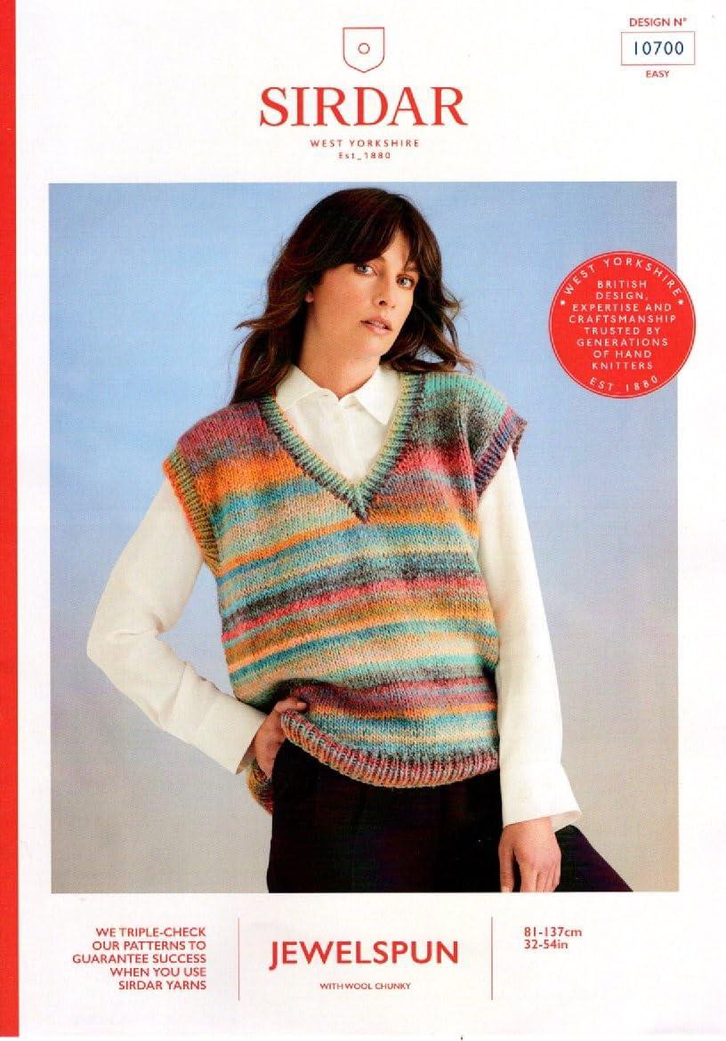 Sirdar Jewelspun Chunky Knitting Pattern 10700