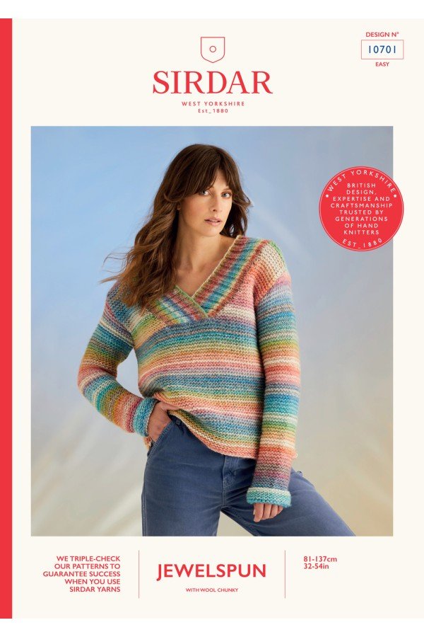 Sirdar Sweater Knitting Pattern Leaflet 10701