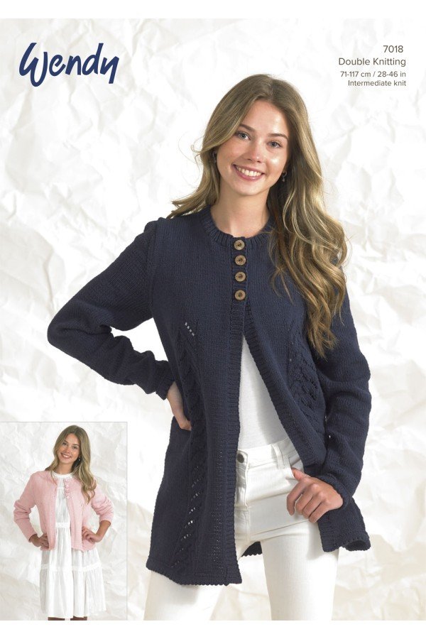 Wendy Wools Cardigans Knitting Pattern Leaflet 7018