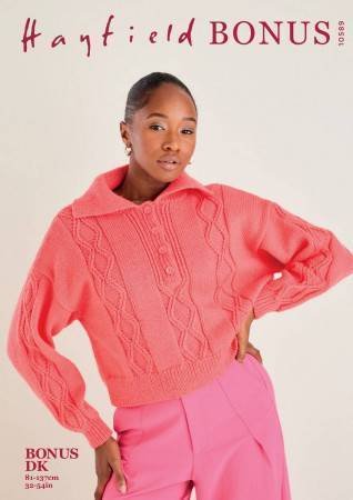 Hayfield Sweater Knitting Pattern Leaflet 10589