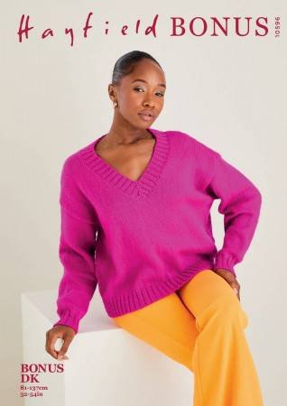 Hayfield Sweater Knitting Pattern Leaflet 10596