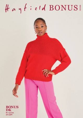 Hayfield Sweater Knitting Pattern Leaflet 10598