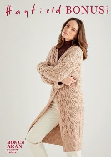 Hayfield Cardigan Knitting Pattern Leaflet 10606