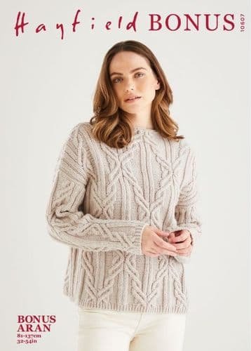 Hayfield Sweater Knitting Pattern Leaflet 10607