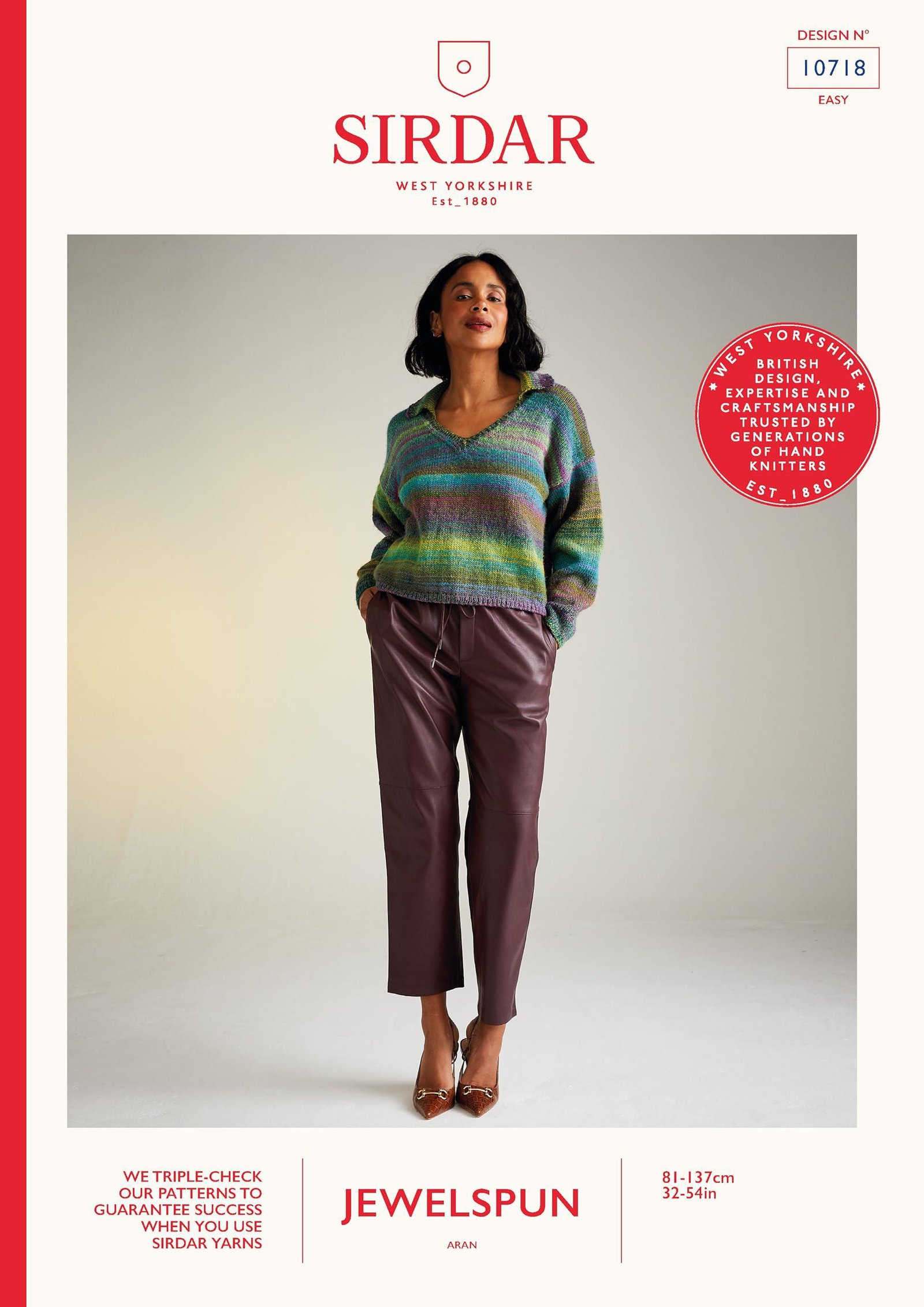 Sirdar Jewelspun Aran Knitting Pattern 10718
