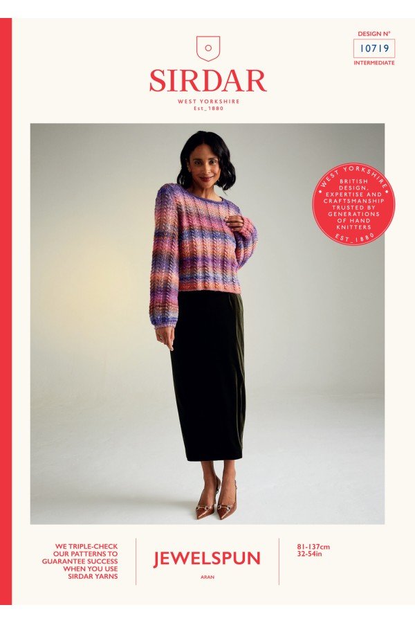 Sirdar Sweater Knitting Pattern Leaflet 10719