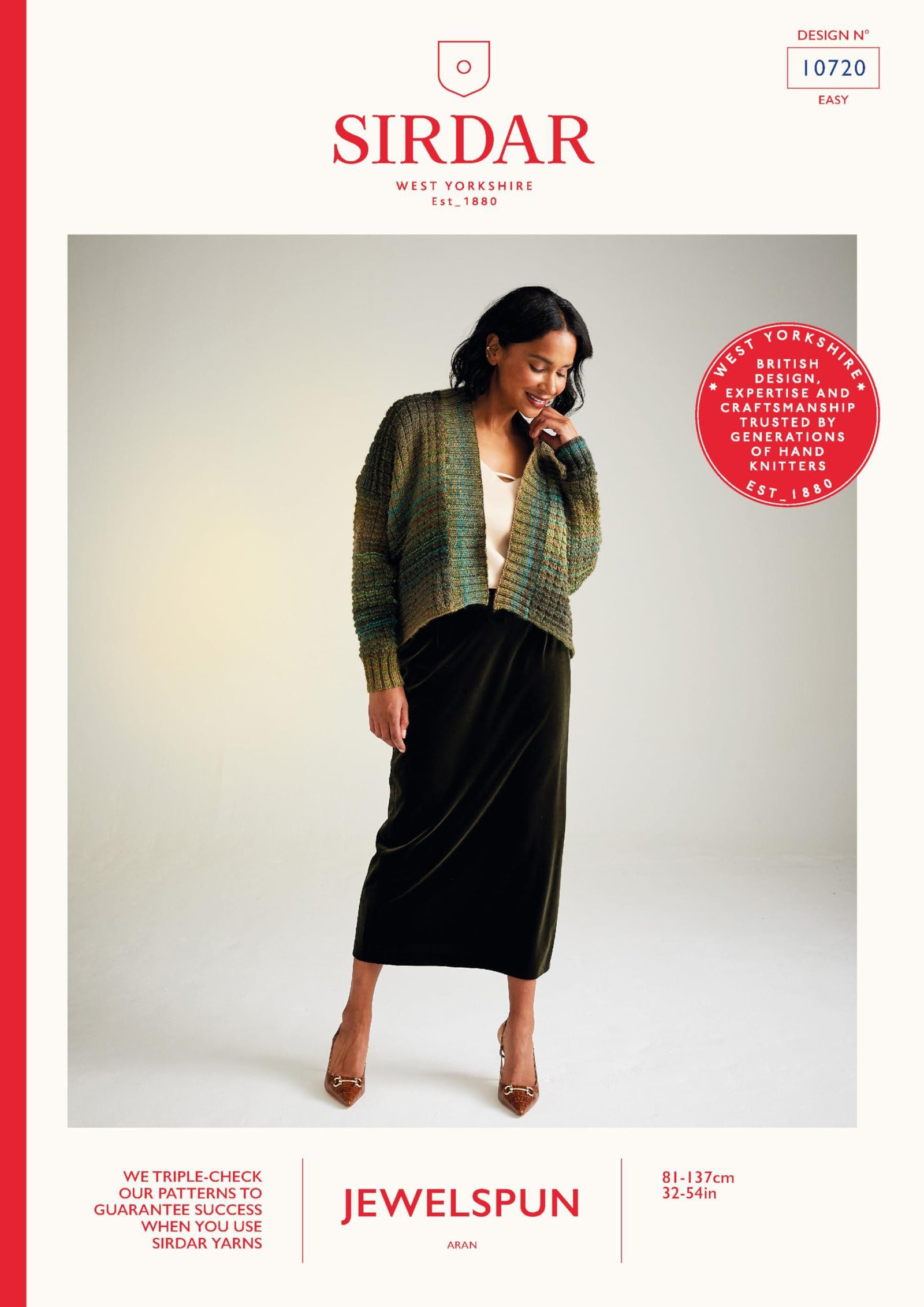 Sirdar Jewelspun Aran Knitting Pattern 10720