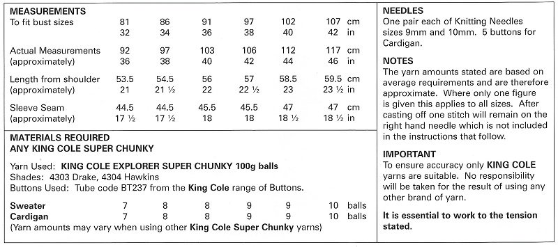 King-Cole-5674-Instructions