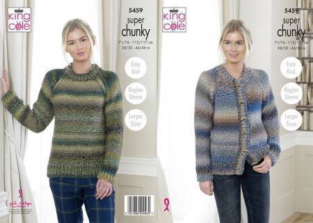 King Cole Cardigan and Sweater Knitting Pattern Leaflet 5459