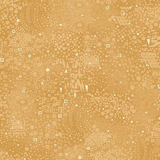Makower Golden Engraved Yellow 157/Y Patchwork & Quilting Fabric