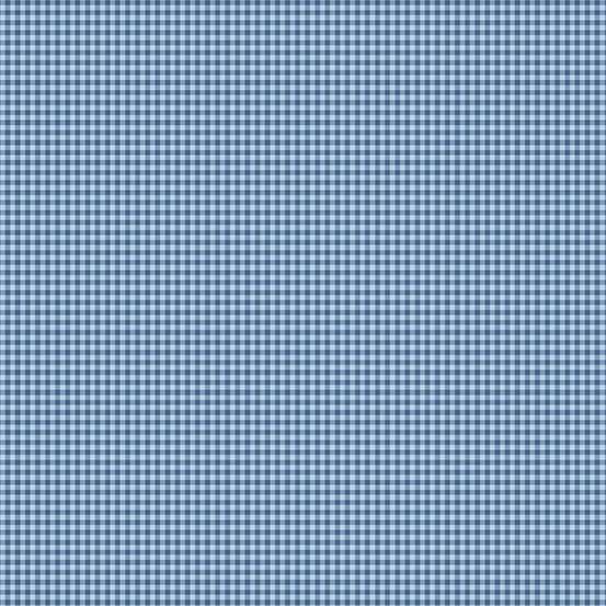 Makower Petite Fleur Gingham Blue 188/B Patchwork & Quilting Fabric