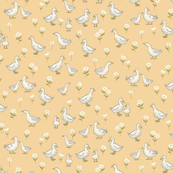Makower Little Ones Ducks Yellow 190/Y Patchwork & Quilting Fabric