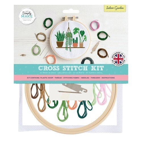 Simply Make – Cross Stitch Craft Kit – Indoor Garden