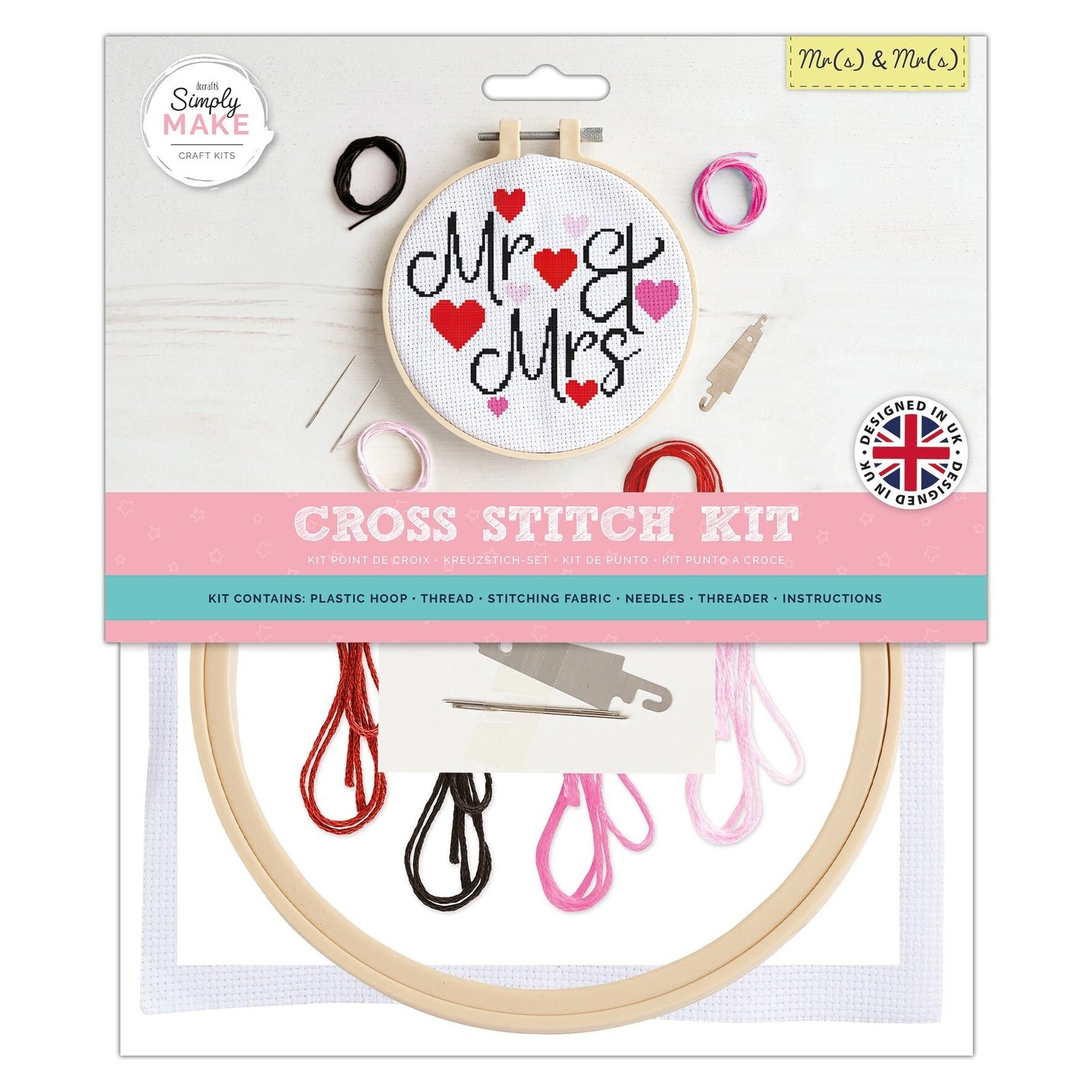 Simply Make – Cross Stitch Craft Kit – Mr(s) and Mr(s)