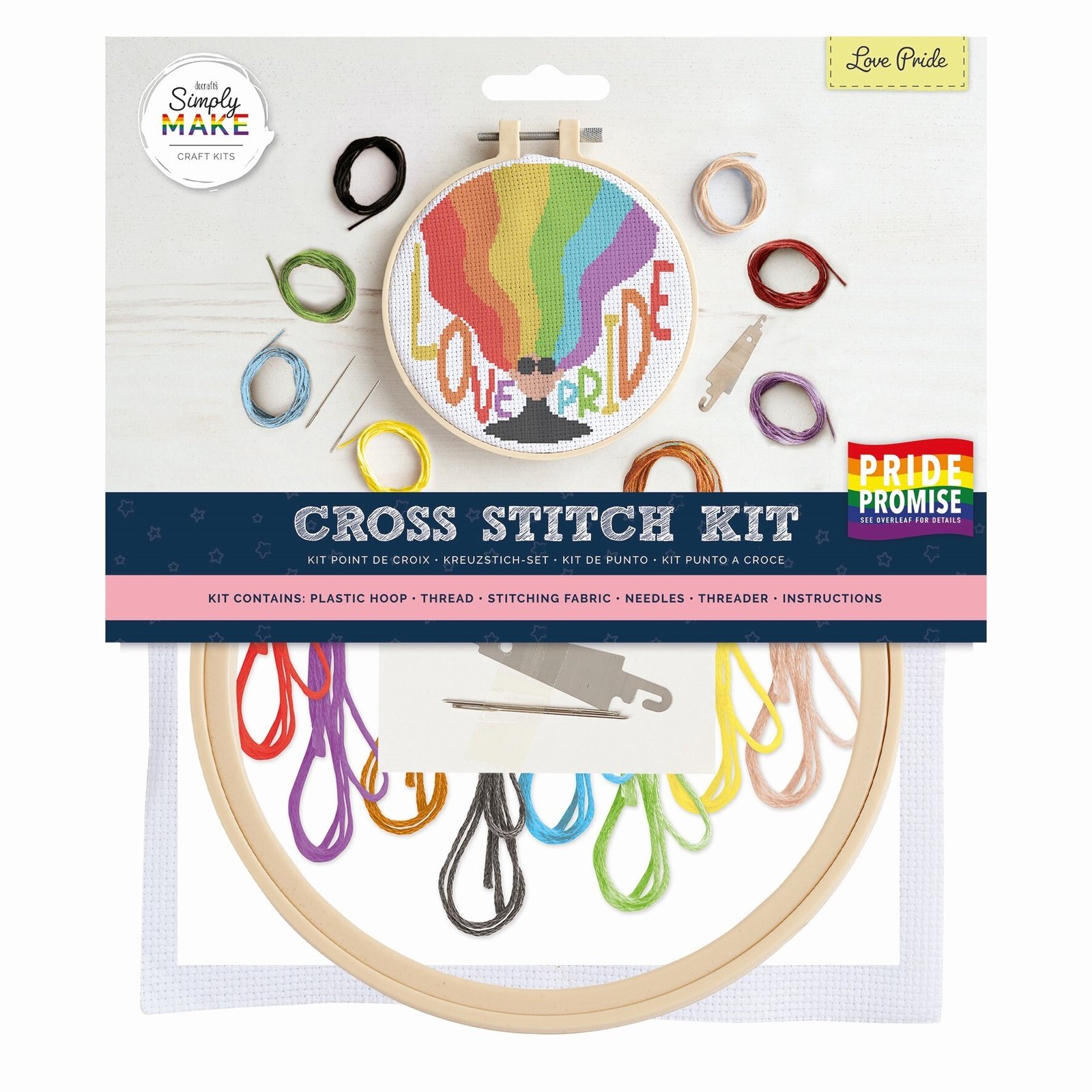 Simply Make – Cross Stitch Craft Kit Love Pride