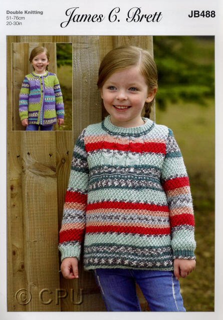 James C Brett Jumper Knitting Pattern Leaflet JB488